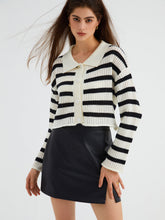 Wear Your Stripe Collared Crop Cardigan